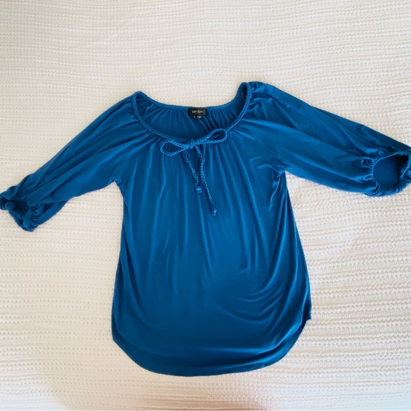 Super Soft Karen Kane Off-Shoulder Peasant-Style Top L - Picture 11 of 11